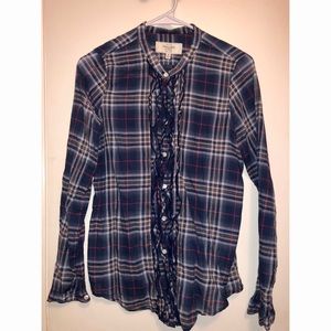 Abercrombie & Fitch Sheer Button Down Long Sleeve